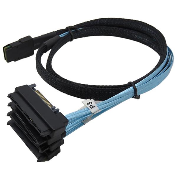 Mini SAS SFF-8087 to (4) SFF-8482 with SATA Power Mini SAS SFF-8087 to (4) SFF-8482 with SATA Power