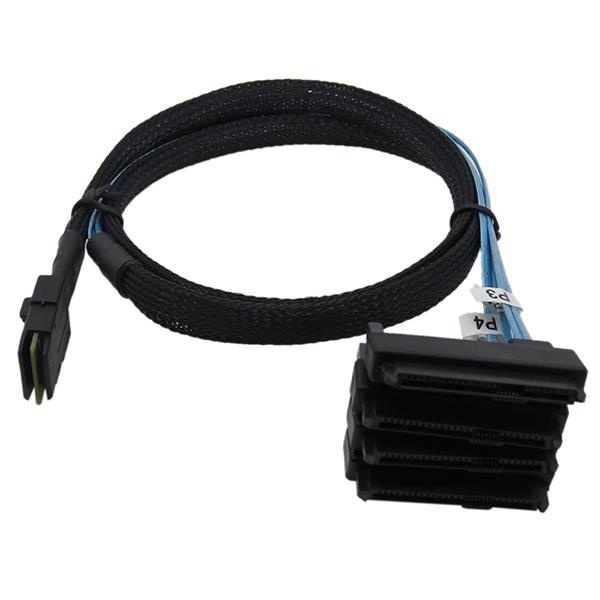 Mini SAS SFF-8087 Host to 4 SFF-8482 Target Cable Mini SAS SFF-8087 Host to 4 SFF-8482 Target Cable