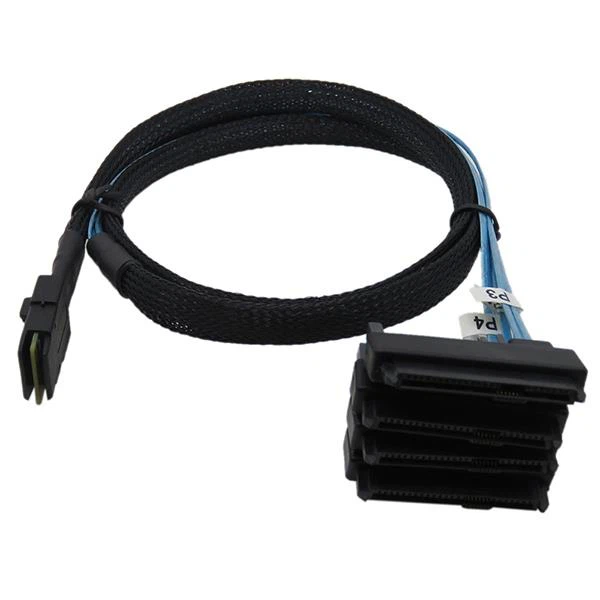 Mini SAS 36 Pin SFF-8087 Host to 4 SFF-8482 Target Hard Disk RAID Cable