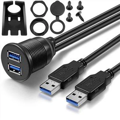 Двойной USB3.0 Dashboard Flush Mount Панель Удлинительный кабель