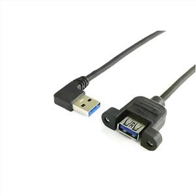 Прямой угол USB3.0 Мужской к женскому винтовому замковому кабелю