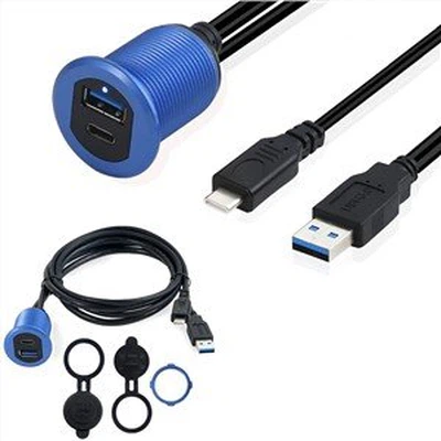 USB 3.1 Тип уменьшения c USB 3.0 Водонепроницаемый кабель IP67 для приборной панели