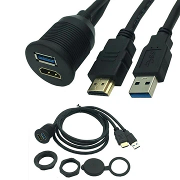 2 порта USB 3 на приборной панели.0 Автомобильный кабель для скрытого монтажа...