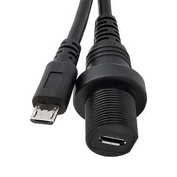 Водонепроницаемый 5-контактный разъем Micro USB 2.0 Соединительный шнур для м...