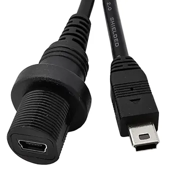 IP67 Пыленепроницаемый мини-USB 2.0 Водонепроницаемый кабель для монтажа на п...